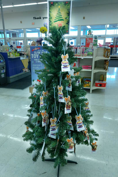 Salvation Army Angel Tree near the front of the Highway 248 store in Branson.